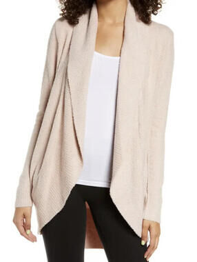 New Barefoot Dreams® CozyChic Lite® Circle Cardigan In Smoky Pink Size M